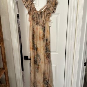 Free People Maxi BoHo dress with beading detail.